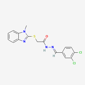 N'-[(E)-(3,4-dichlorophenyl)methylidene]-2-[(1-methyl-1H-benzimidazol-2-yl)sulfanyl]acetohydrazide