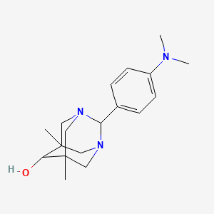 2-[4-(dimethylamino)phenyl]-5,7-dimethyl-1,3-diazatricyclo[3.3.1.1~3,7~]decan-6-ol