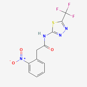 molecular formula C11H7F3N4O3S B5840857 2-(2-nitrophenyl)-N-[5-(trifluoromethyl)-1,3,4-thiadiazol-2-yl]acetamide 