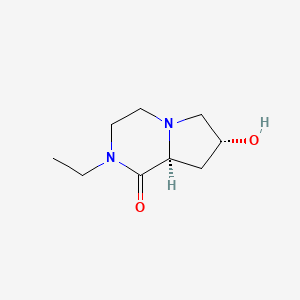 molecular formula C9H16N2O2 B584086 (7R,8aS)-2-Ethyl-7-hydroxyhexahydropyrrolo[1,2-a]pyrazin-1(2H)-one CAS No. 158393-20-5