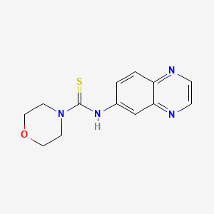 molecular formula C13H14N4OS B5840860 N-quinoxalin-6-ylmorpholine-4-carbothioamide 