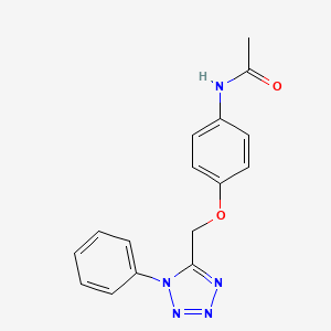 molecular formula C16H15N5O2 B5840876 N-{4-[(1-phenyl-1H-tetrazol-5-yl)methoxy]phenyl}acetamide 