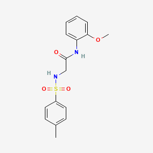 molecular formula C16H18N2O4S B5840884 N-(2-methoxyphenyl)-2-[(4-methylphenyl)sulfonylamino]acetamide 