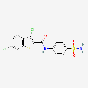 3,6-dichloro-N-(4-sulfamoylphenyl)-1-benzothiophene-2-carboxamide