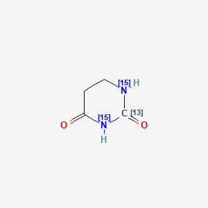 molecular formula C4H6N2O2 B584090 5,6-Dihydro Uracil-13C,15N2 CAS No. 181516-96-1