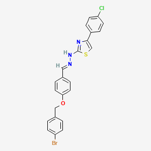 molecular formula C23H17BrClN3OS B5840908 4-[(4-bromobenzyl)oxy]benzaldehyde [4-(4-chlorophenyl)-1,3-thiazol-2-yl]hydrazone 