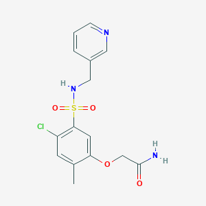 molecular formula C15H16ClN3O4S B5840915 2-(4-chloro-2-methyl-5-{[(3-pyridinylmethyl)amino]sulfonyl}phenoxy)acetamide 