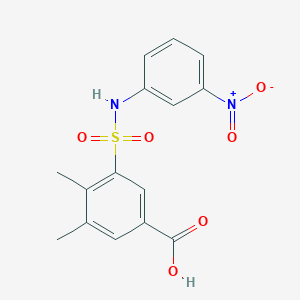 3,4-dimethyl-5-[(3-nitrophenyl)sulfamoyl]benzoic acid