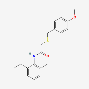 molecular formula C20H25NO2S B5840957 N-(2-isopropyl-6-methylphenyl)-2-[(4-methoxybenzyl)thio]acetamide 