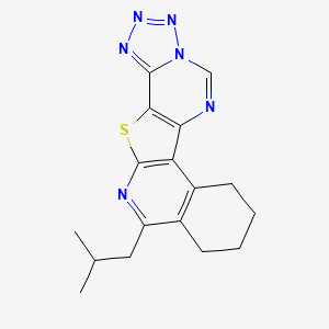 molecular formula C17H18N6S B5840967 11-异丁基-7,8,9,10-四氢四唑并[1'',5'':1',6']嘧啶并[4',5':4,5]噻吩并[2,3-c]异喹啉 