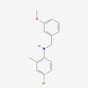 molecular formula C15H16BrNO B5840969 4-bromo-N-[(3-methoxyphenyl)methyl]-2-methylaniline 