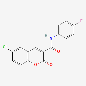 6-chloro-N-(4-fluorophenyl)-2-oxo-2H-chromene-3-carboxamide