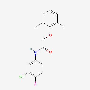 N-(3-chloro-4-fluorophenyl)-2-(2,6-dimethylphenoxy)acetamide