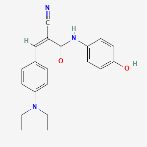 molecular formula C20H21N3O2 B5840991 (Z)-2-cyano-3-[4-(diethylamino)phenyl]-N-(4-hydroxyphenyl)prop-2-enamide 