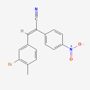 (2E)-3-(3-bromo-4-methylphenyl)-2-(4-nitrophenyl)prop-2-enenitrile