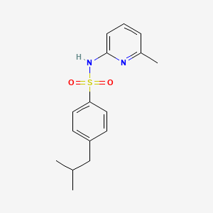 molecular formula C16H20N2O2S B5841029 4-(2-methylpropyl)-N-(6-methylpyridin-2-yl)benzenesulfonamide 