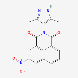 molecular formula C17H12N4O4 B5841030 2-(3,5-dimethyl-1H-pyrazol-4-yl)-5-nitrobenzo[de]isoquinoline-1,3-dione 