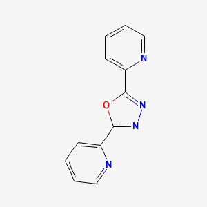 molecular formula C12H8N4O B5841034 Pyridine, 2,2'-(1,3,4-oxadiazol-2,5-ylene)di- CAS No. 1671-89-2