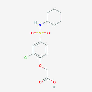 molecular formula C14H18ClNO5S B5841051 2-[2-Chloro-4-(cyclohexylsulfamoyl)phenoxy]acetic acid 