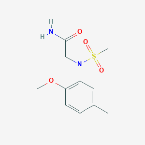 molecular formula C11H16N2O4S B5841060 2-(2-methoxy-5-methyl-N-methylsulfonylanilino)acetamide 