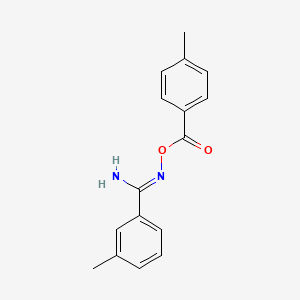 molecular formula C16H16N2O2 B5841097 3-methyl-N'-[(4-methylbenzoyl)oxy]benzenecarboximidamide 