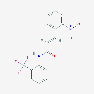 3-(2-nitrophenyl)-N-[2-(trifluoromethyl)phenyl]acrylamide