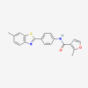 2-methyl-N-[4-(6-methyl-1,3-benzothiazol-2-yl)phenyl]-3-furamide