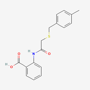 molecular formula C17H17NO3S B5841170 2-({[(4-methylbenzyl)thio]acetyl}amino)benzoic acid 