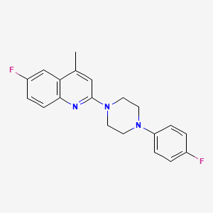 6-fluoro-2-[4-(4-fluorophenyl)-1-piperazinyl]-4-methylquinoline