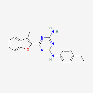 N-(4-ethylphenyl)-6-(3-methyl-1-benzofuran-2-yl)-1,3,5-triazine-2,4-diamine