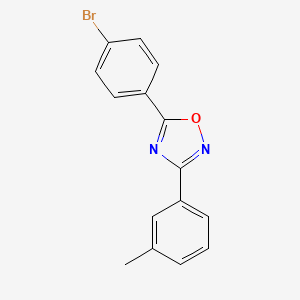 molecular formula C15H11BrN2O B5841224 5-(4-bromophenyl)-3-(3-methylphenyl)-1,2,4-oxadiazole 