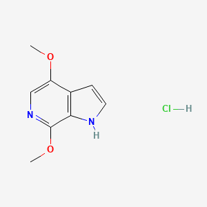 molecular formula C9H11ClN2O2 B584126 4,7-Dimethoxy-1H-pyrrolo[2,3-c]pyridine hydrochloride CAS No. 917918-79-7