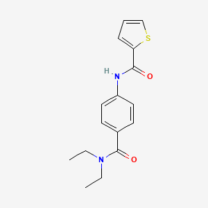 molecular formula C16H18N2O2S B5841265 N-{4-[(diethylamino)carbonyl]phenyl}-2-thiophenecarboxamide 