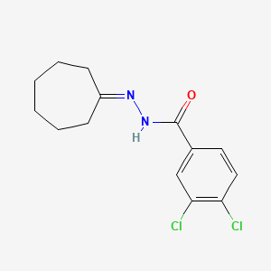 molecular formula C14H16Cl2N2O B5841305 3,4-dichloro-N'-cycloheptylidenebenzohydrazide 