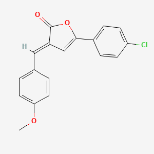 molecular formula C18H13ClO3 B5841343 5-(4-chlorophenyl)-3-(4-methoxybenzylidene)-2(3H)-furanone 