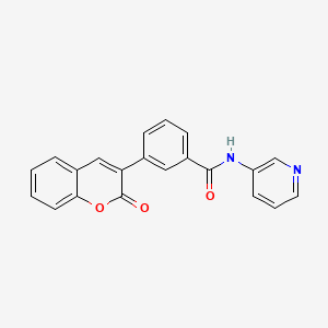 molecular formula C21H14N2O3 B5841344 3-(2-oxo-2H-chromen-3-yl)-N-3-pyridinylbenzamide 