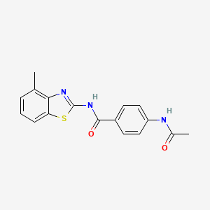 4-acetamido-N-(4-methyl-1,3-benzothiazol-2-yl)benzamide