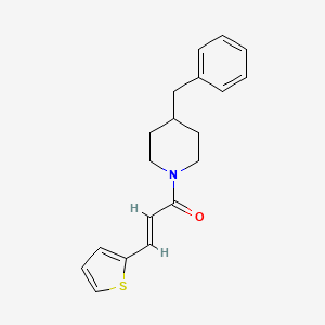 molecular formula C19H21NOS B5841355 4-benzyl-1-[3-(2-thienyl)acryloyl]piperidine 