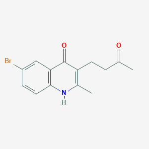 molecular formula C14H14BrNO2 B5841356 4-(6-bromo-4-hydroxy-2-methyl-3-quinolinyl)-2-butanone 