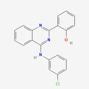 2-{4-[(3-chlorophenyl)amino]-2-quinazolinyl}phenol