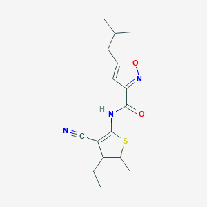 N-(3-cyano-4-ethyl-5-methyl-2-thienyl)-5-isobutyl-3-isoxazolecarboxamide