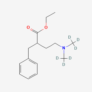 molecular formula C15H23NO2 B584141 a-[2-(Dimethylamino)ethyl] hydrocinnamic acid ethyl ester-d6 CAS No. 1346601-78-2