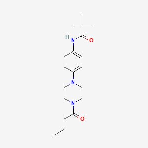 N-[4-(4-butyryl-1-piperazinyl)phenyl]-2,2-dimethylpropanamide