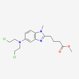 molecular formula C17H23Cl2N3O2 B584147 5-[Bis(2-chloroethyl)amino]-1-methyl-1H-benzimidazole-2-butanoic Acid Methyl Ester CAS No. 109882-25-9
