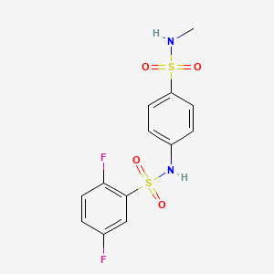 molecular formula C13H12F2N2O4S2 B5841470 2,5-difluoro-N-{4-[(methylamino)sulfonyl]phenyl}benzenesulfonamide 