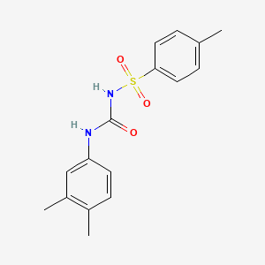 molecular formula C16H18N2O3S B5841473 N-{[(3,4-dimethylphenyl)amino]carbonyl}-4-methylbenzenesulfonamide 