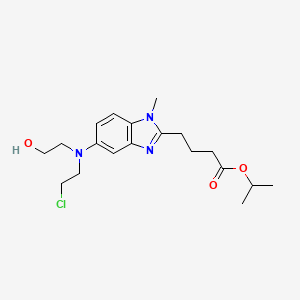 molecular formula C19H28ClN3O3 B584148 Propan-2-yl 4-[5-[2-chloroethyl(2-hydroxyethyl)amino]-1-methylbenzimidazol-2-yl]butanoate CAS No. 1797008-41-3