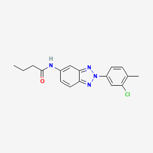 molecular formula C17H17ClN4O B5841488 N-[2-(3-chloro-4-methylphenyl)-2H-1,2,3-benzotriazol-5-yl]butanamide CAS No. 6009-49-0