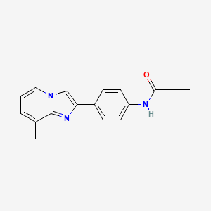 2,2-dimethyl-N-[4-(8-methylimidazo[1,2-a]pyridin-2-yl)phenyl]propanamide