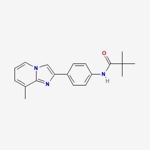 molecular formula C19H21N3O B5841505 2,2-dimethyl-N-[4-(8-methylimidazo[1,2-a]pyridin-2-yl)phenyl]propanamide 